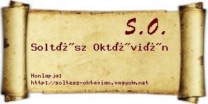 Soltész Oktávián névjegykártya